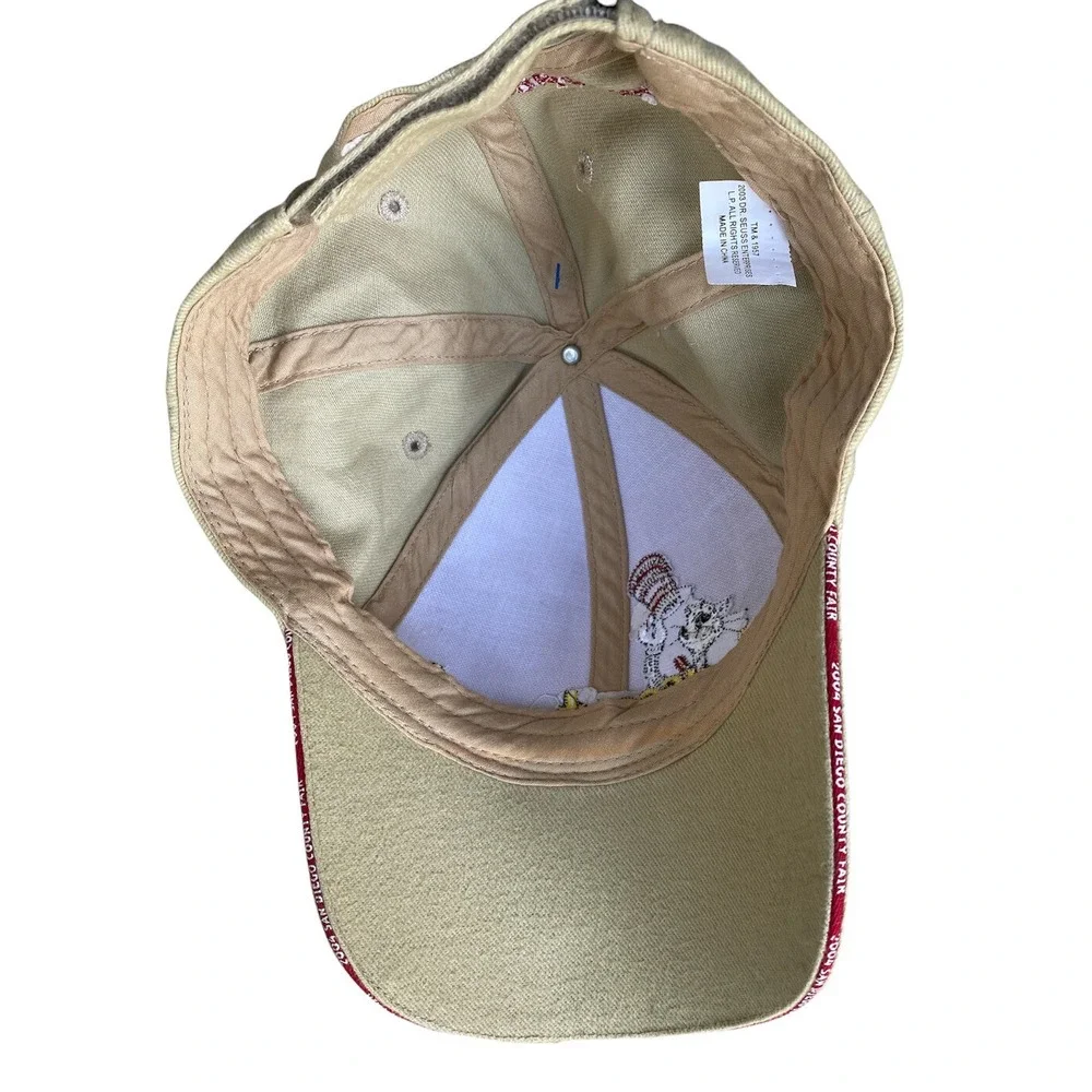 Dr Seuss Seussentennial Hat 2004‎ San Diego County Fair Cat in the Hat Tan Cap